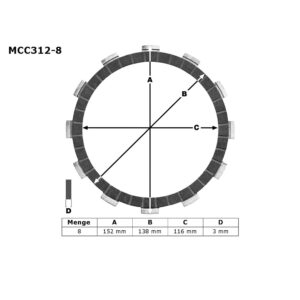 Lamele TRW MCC312-8 set