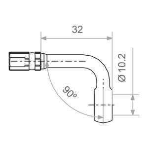 Holender TRW MV10D90A(fi 10.2mm nagib 90 stepeni)
