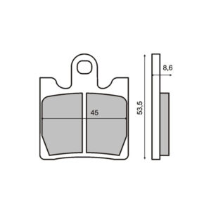 Disk pločice RMS Suzuki Burgman 250 (98/00),(01>) prednje