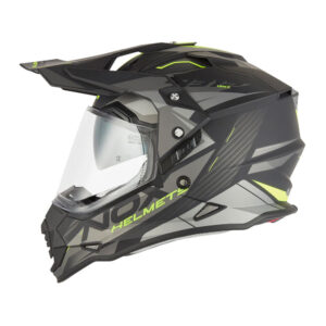 Kaciga NOX Enduro sa vizirom N312 TRACK žuto mat crna