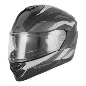 Kaciga NOX Full Face sa naočarima N304 S REVO MATT BLACK SILVER