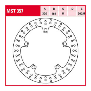 Kočioni disk TRW MST357 BMW S 1000 RR / XR / K 1200 1300 1600